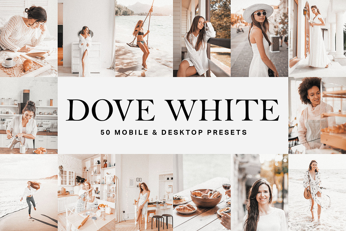 50 Dove White Lightroom Presets LUTs, a Preset Add-On by SparkleStock (Photo 1 of 10)