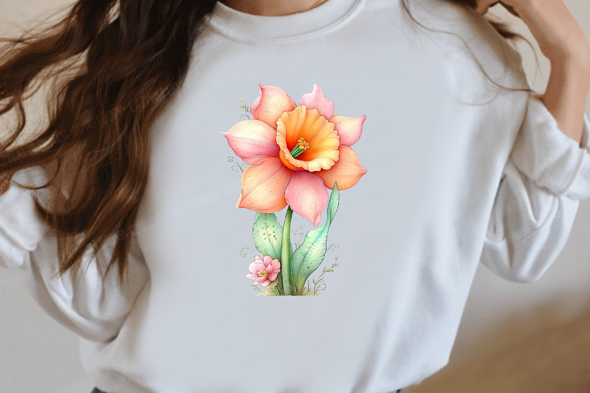 Whimsical daffodil Clipart, an Illustration by Designworld (Photo 6 of 7)