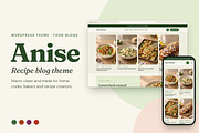 Anise Food Blog WordPress Theme, a WordPress Template by AZ-Theme (Thumbnail 1 of 9)