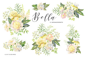 Bella. Watercolor Floral Collection