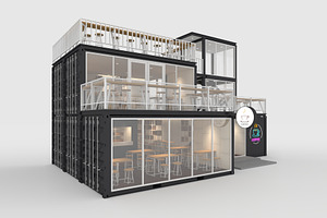 3D Model Container Cafe 5