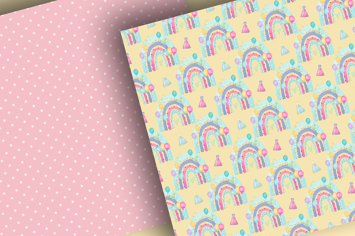 Birthday Party digital papers, a Pattern Graphic by designloverstudio (Photo 6 of 7)