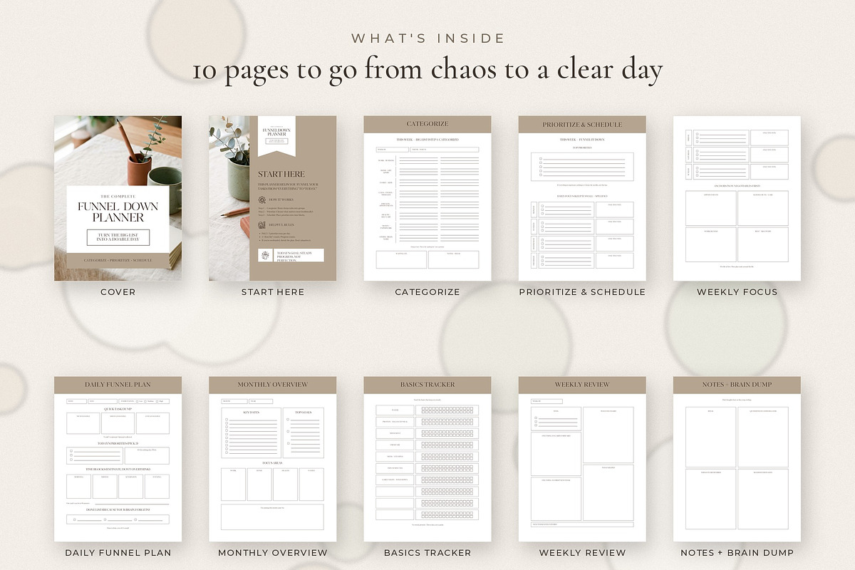 Funnel Down Planner, a Brochure Template by Daring Digies (Photo 2 of 6)