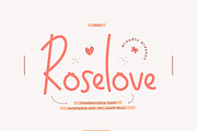 Roselove Playful Handwritten Font, a Handwritten Font by infernostudio3 (Thumbnail 1 of 11)