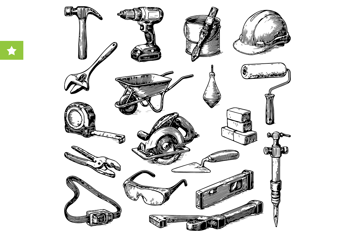 Construction Tools and Safety Icons, an Object Graphic by RT Studio (Photo 1 of 4)