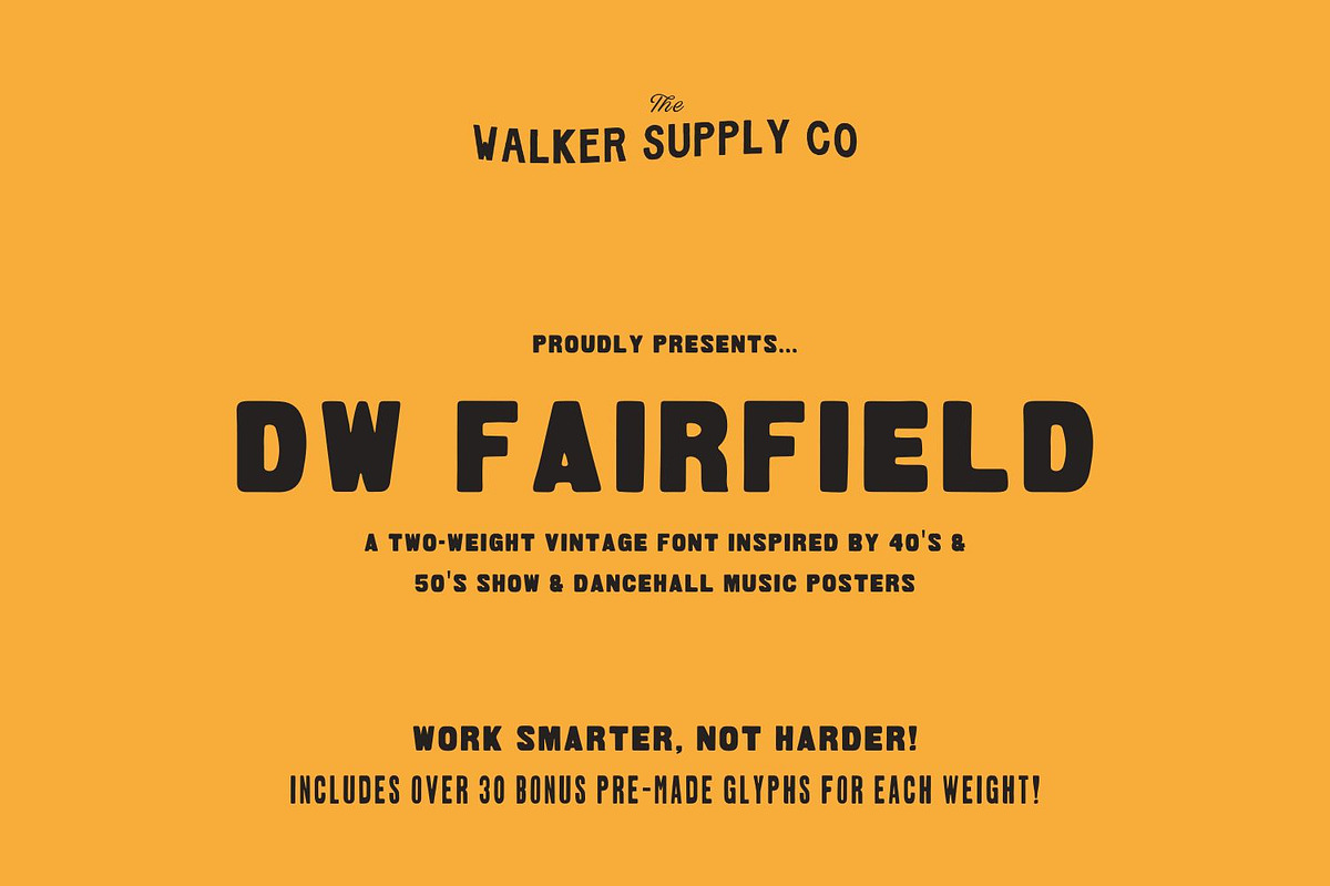 DW Fairfield Vintage Font Duo, a Font by Walker Design Co. (Photo 2 of 8)