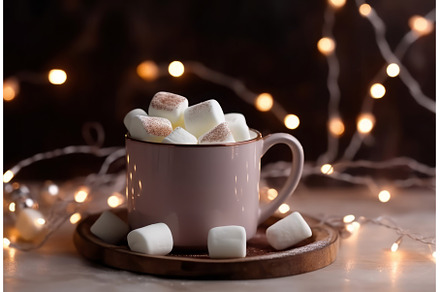 Marshmallow hot drink. Generate Ai, a Food & Drink Photo by Ylivdesign