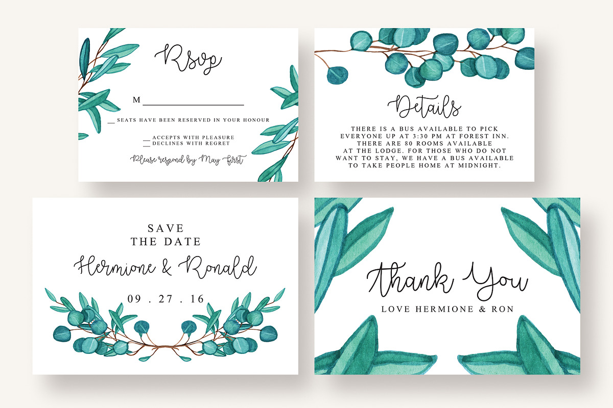 Tremendous Eucalyptus Collection, an Invitation Template by Knotted Design (Photo 23 of 24)