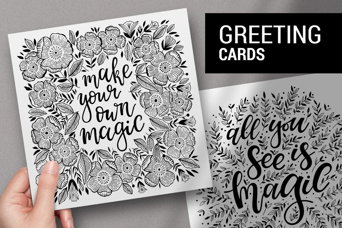 Floral greeting cards, an Illustration by piyacler (Photo 1 of 4)