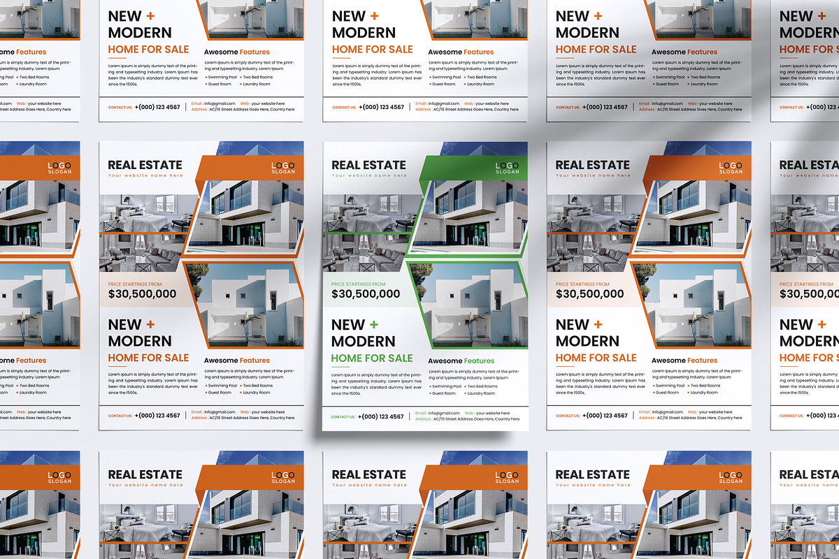 Real Estate Flyer Minimal Style, a Flyer Template by Vectorzone (Photo 3 of 3)