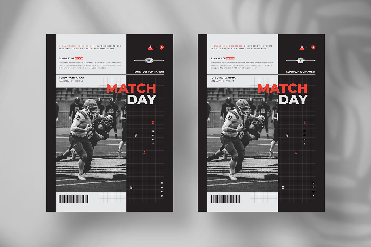 Football Matchday flyer template, a Flyer Template by Tanmoy Topu (Photo 3 of 6)