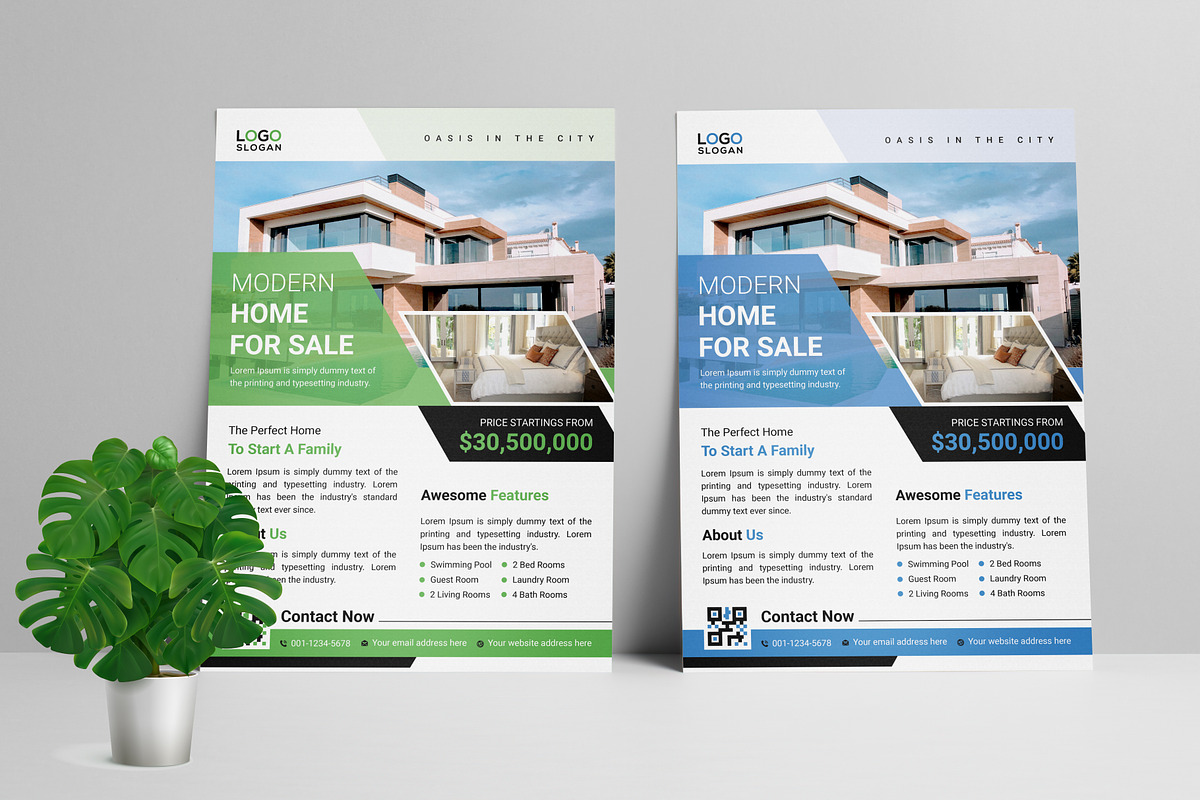 Premium Real Estate Flyer, a Flyer Template by Vectorzone (Photo 1 of 3)