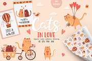 Cats in love. Cards & Patterns, an Animal Illustration by Valeria Soloveva (Thumbnail 1 of 13)