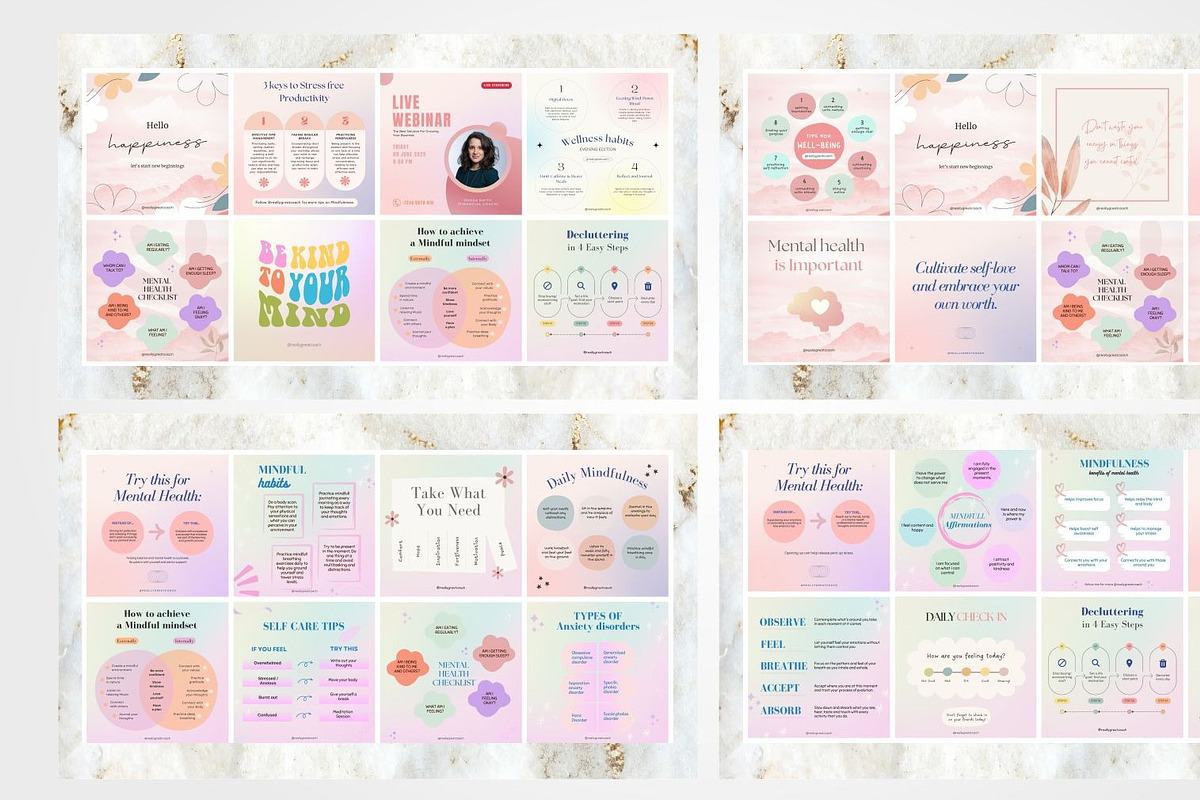 Mental Health Posts Templates, a Social Media Template by Aks-Designs (Photo 6 of 8)