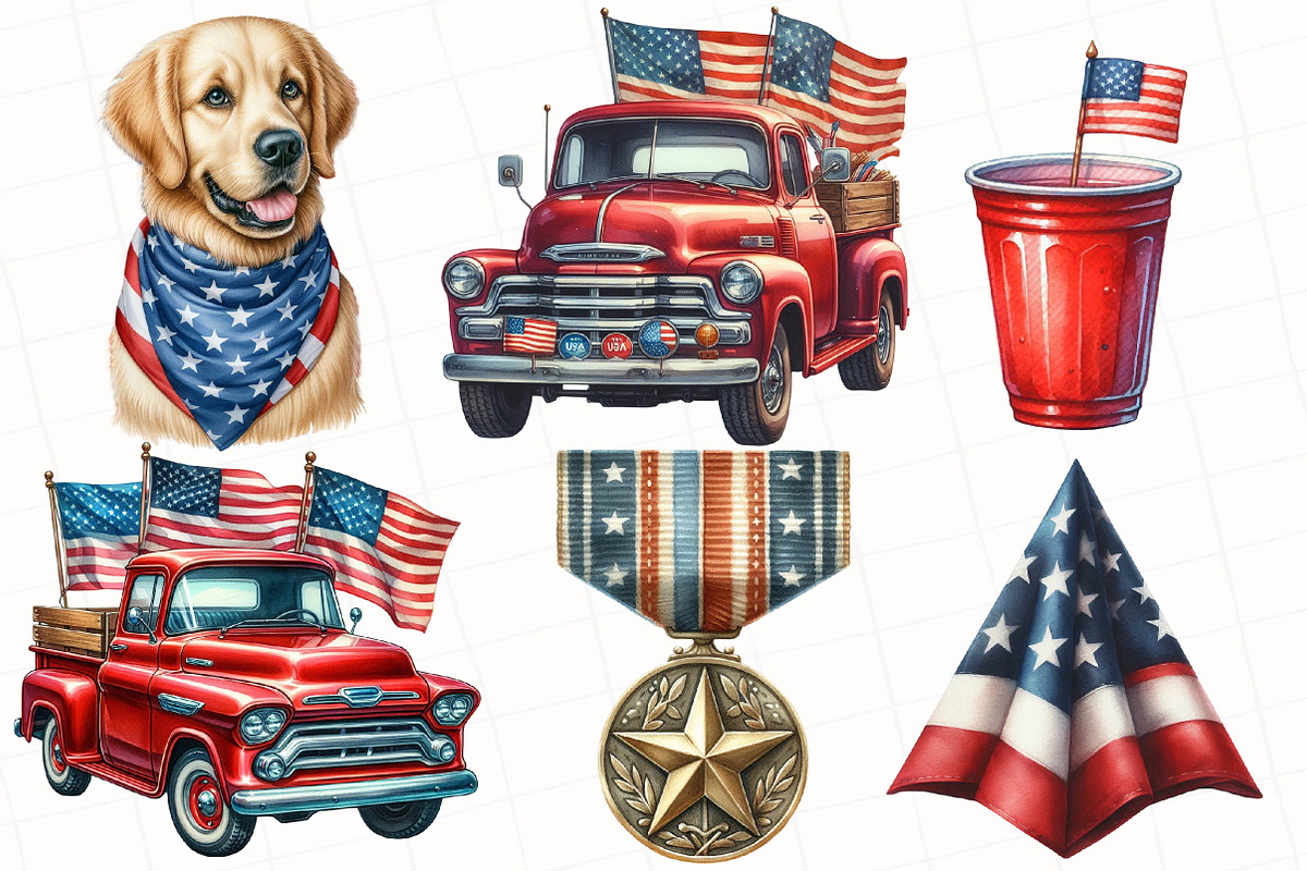 The Great American Clipart Set, an Illustration by OK Design (Photo 4 of 5)