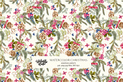 Watercolor Christmas Pattern, a Pattern Graphic by Webvilla Studio (Thumbnail 1 of 4)