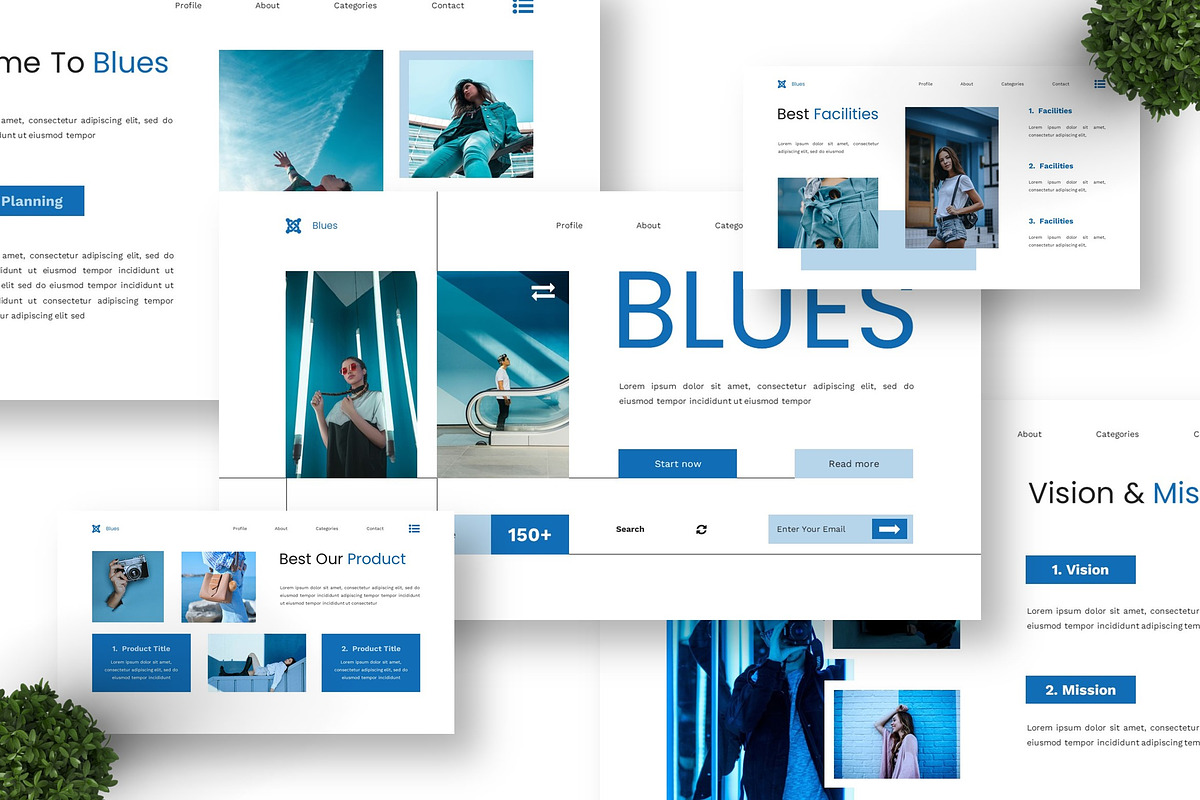 Blues - Blue Fashion Keynote preview 4