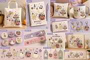 Retro Halloween Party Clipart Bundle, an Object Graphic by Daisy Design (Thumbnail 3 of 6)