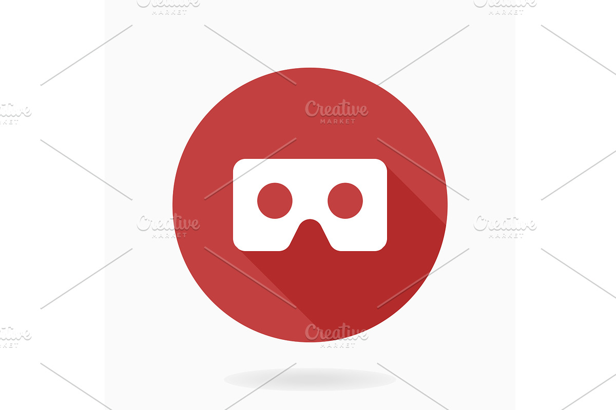 Modern Vector VR Logo in the Circle, an Icon by FineArtStudio (Photo 1 of 3)