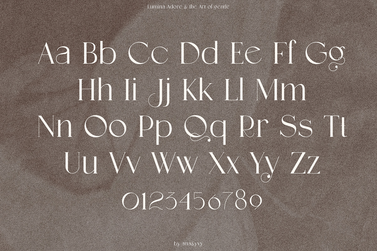 Lumina Adore & the Art of Gentle, a Handwritten Font by ana & yvy (Photo 14 of 14)