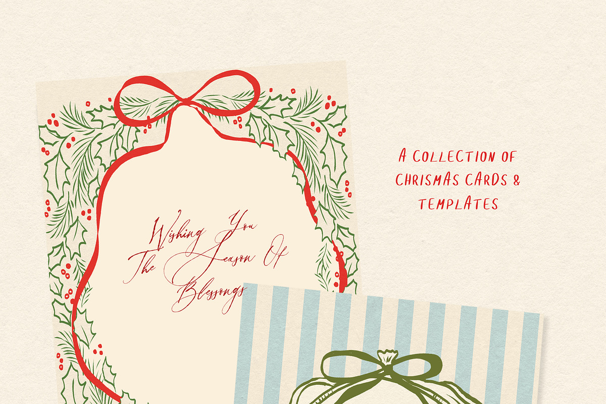 Christmas Frames Borders Templates, a Decorative Illustration by whiteheartdesign (Photo 23 of 24)