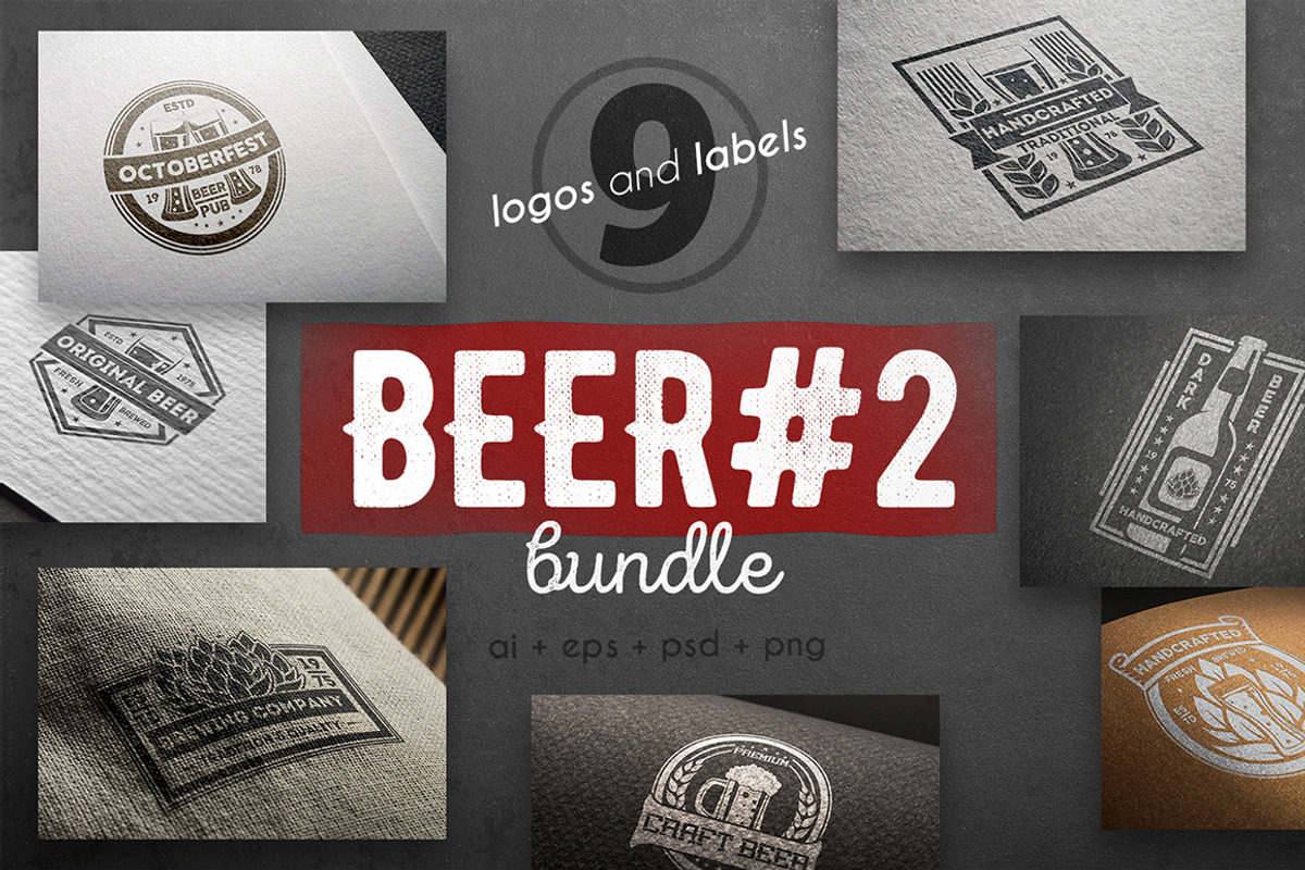 Beer logo #2nd kit, a Branding & Logo Template by Alfazet Chronicles (Photo 1 of 13)