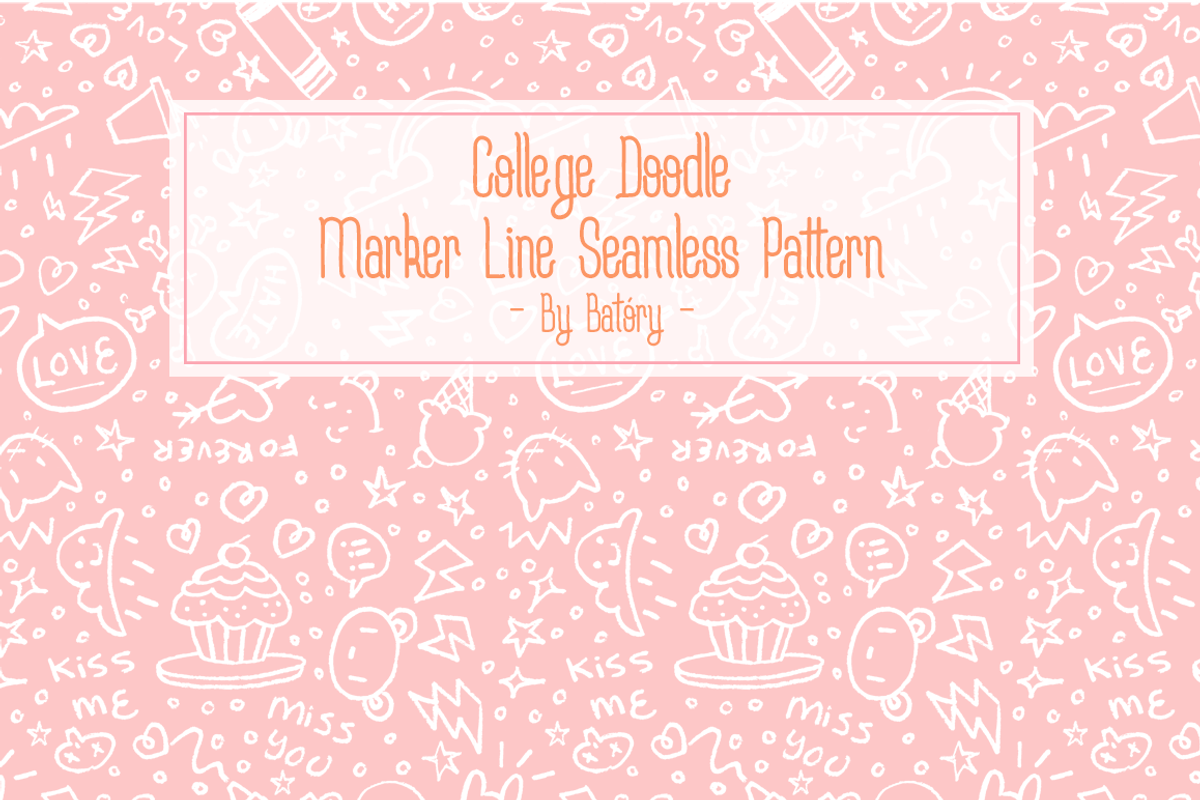 College Doodle | Seamless Pattern, a Pattern Graphic by Candy Horror Shop (Photo 1 of 3)