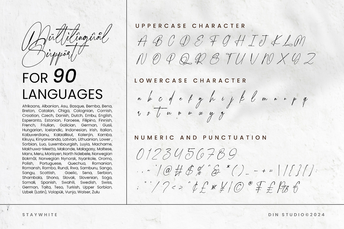 Staywhite, a Script Font by din-studio.com (Photo 9 of 12)