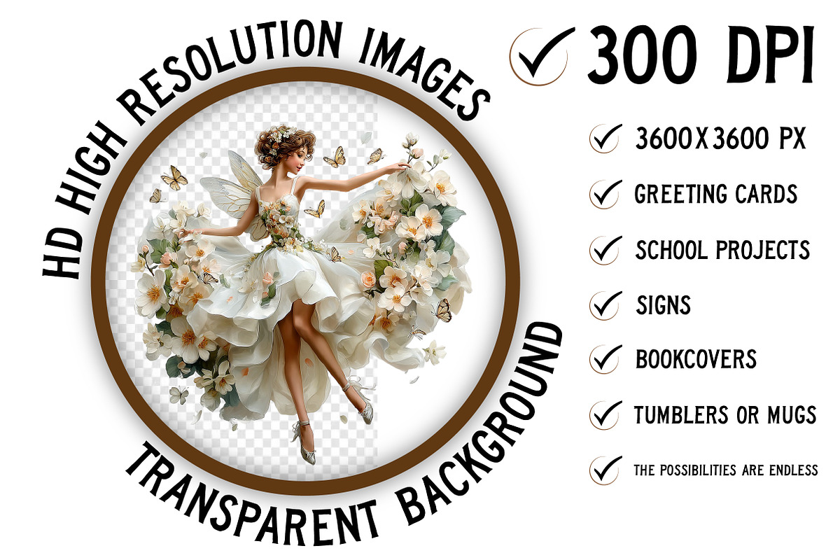 Whimsical Spring Fairy Clipart Png, an Illustration by Craft Nest (Photo 2 of 11)