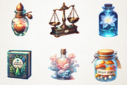 Fairy Apothecary Watercolor Clipart, an Illustration by RobertsArt (Thumbnail 7 of 7)