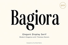 Bagiora – Elegant Display Serif Font