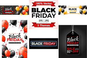 Black Friday Sale Banners, a Decorative Illustration by TAlex