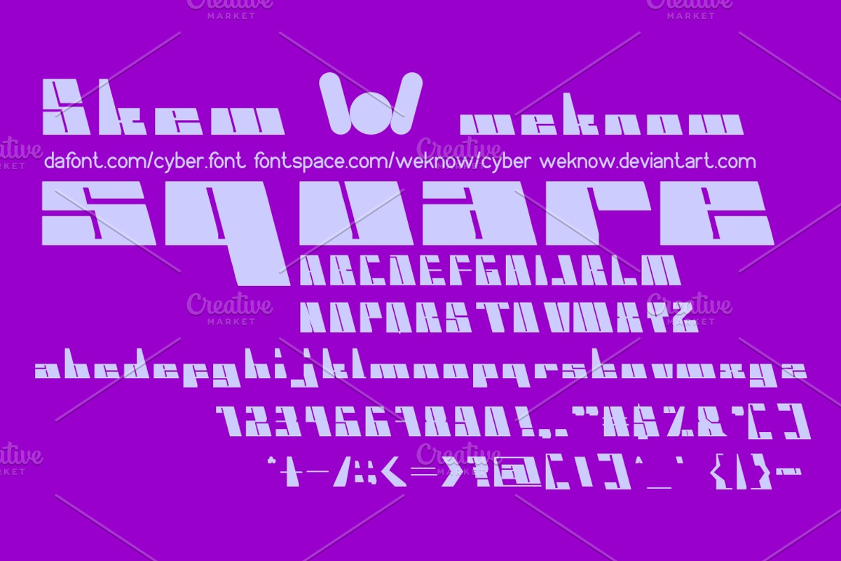 cyber font preview 4