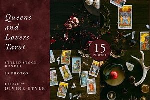 Queens & Lovers Tarot Photo Stock