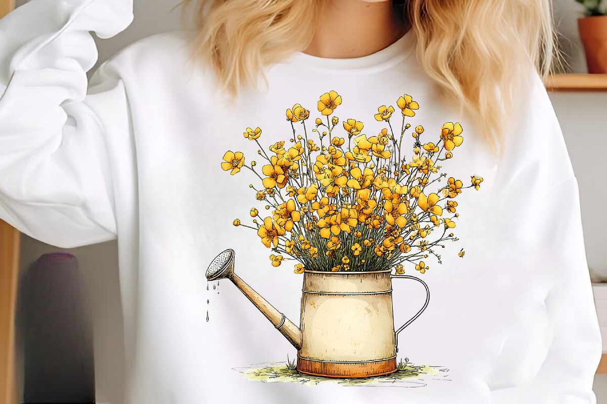 Yellow flowers spring clipart, an Illustration by SinaCreation (Photo 7 of 11)