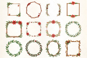 Christmas Coquette Frame Clipart, an Illustration by CrexoraLab