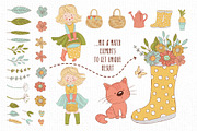 SPRING GARDEN Vector Illustration, a Decorative Illustration by FARAWAYKINGDOM (Thumbnail 9 of 10)