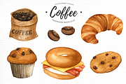Coffee watercolor clipart, an Illustration by everysunsun (Thumbnail 3 of 4)