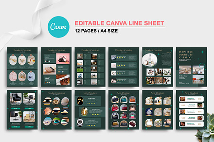 Canva Line Sheet Flyer Template