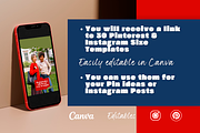 Instagram & Pinterest Canva Template, a Social Media Template by PaolaroiDesign (Thumbnail 8 of 8)