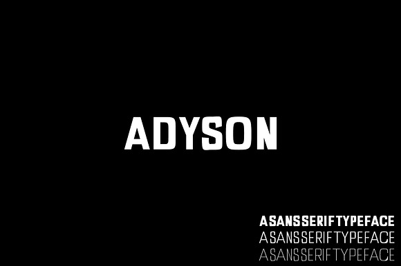 Adyson A Sans Serif Font Family preview 7