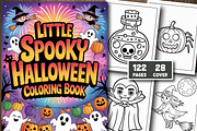 Little Spooky Halloween Coloring, a Seasonal Illustration by Design Station (Thumbnail 1 of 5)