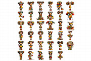 Quirky Christmas Cute Girl Clipart, an Illustration by Daily.Designs (Thumbnail 4 of 5)