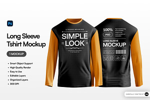 Long Sleeve Tshirt Mockup, a Shirt Mockup by SLAB! Design