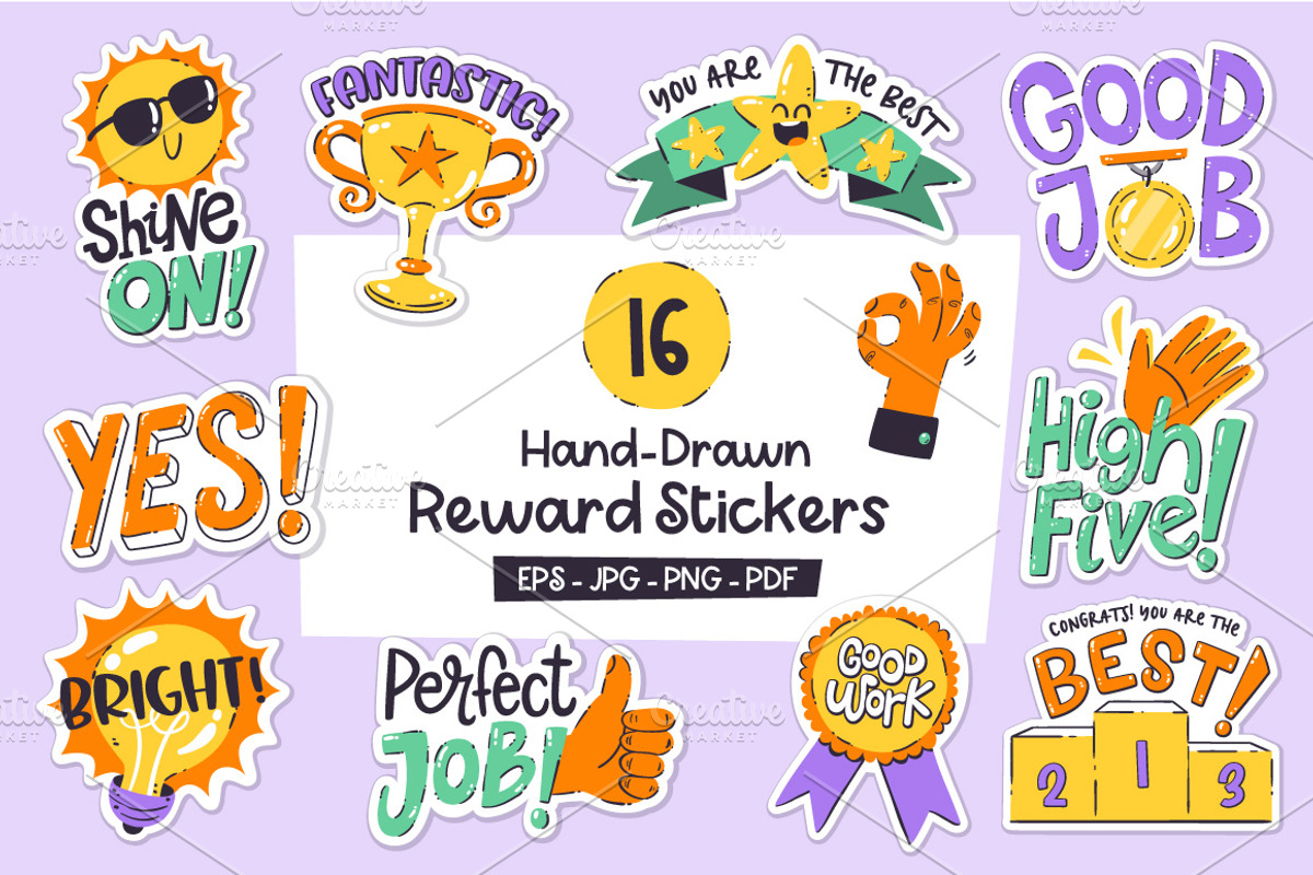 Reward & Motivational Stickers, an Illustration by insemar (Photo 1 of 3)
