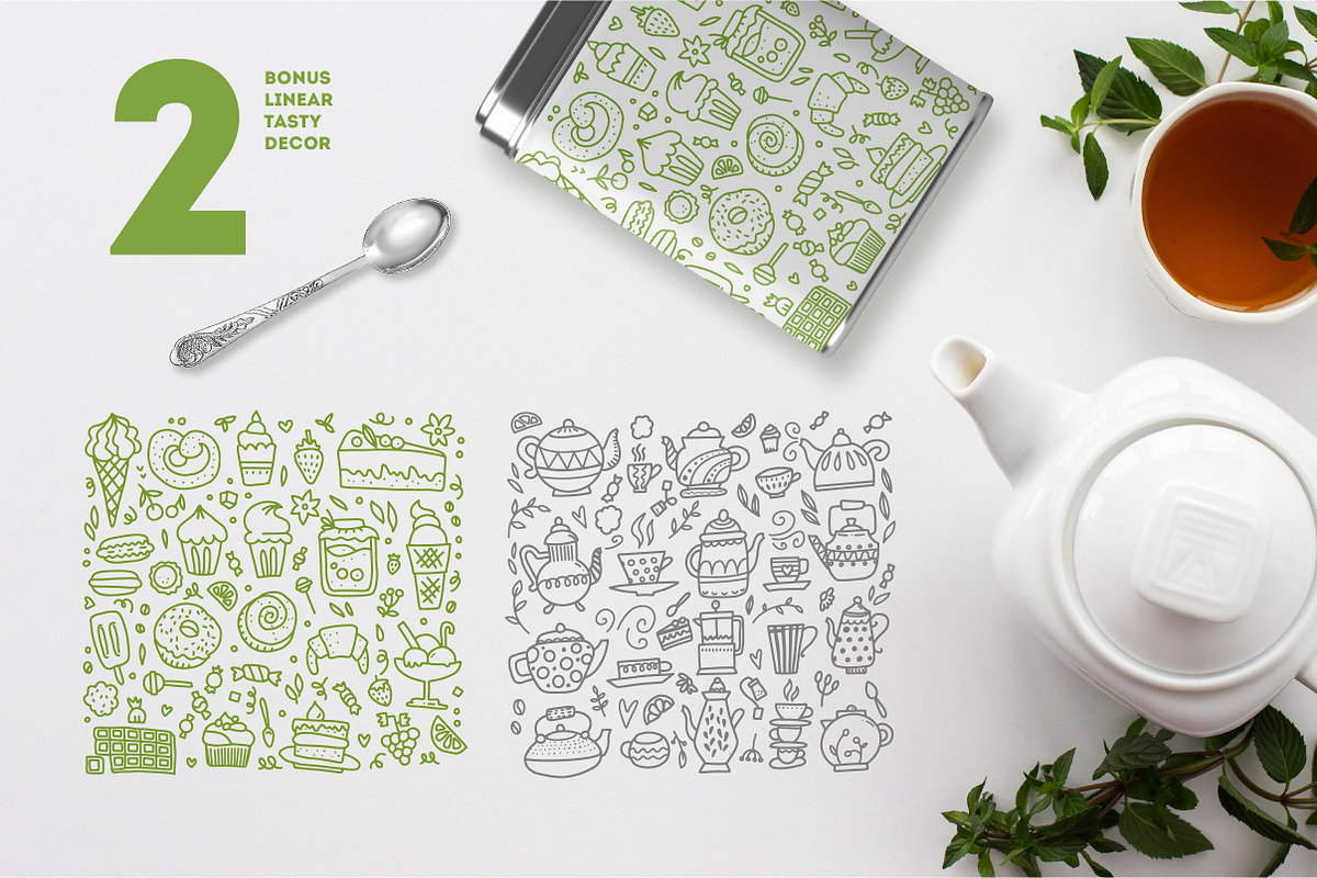 I love tea - clipart & lettering, a Decorative Illustration by Lana Sham (Photo 12 of 13)