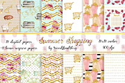 Watercolor with glitter papers, a Pattern Graphic by WoodLFoxy (Thumbnail 1 of 4)