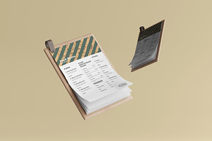 A4 Food Menu On A Board Mockup