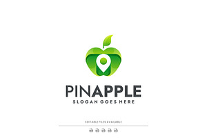 Colorful Location Pin Inside Apple, a Branding & Logo Template by Artnivora.Std