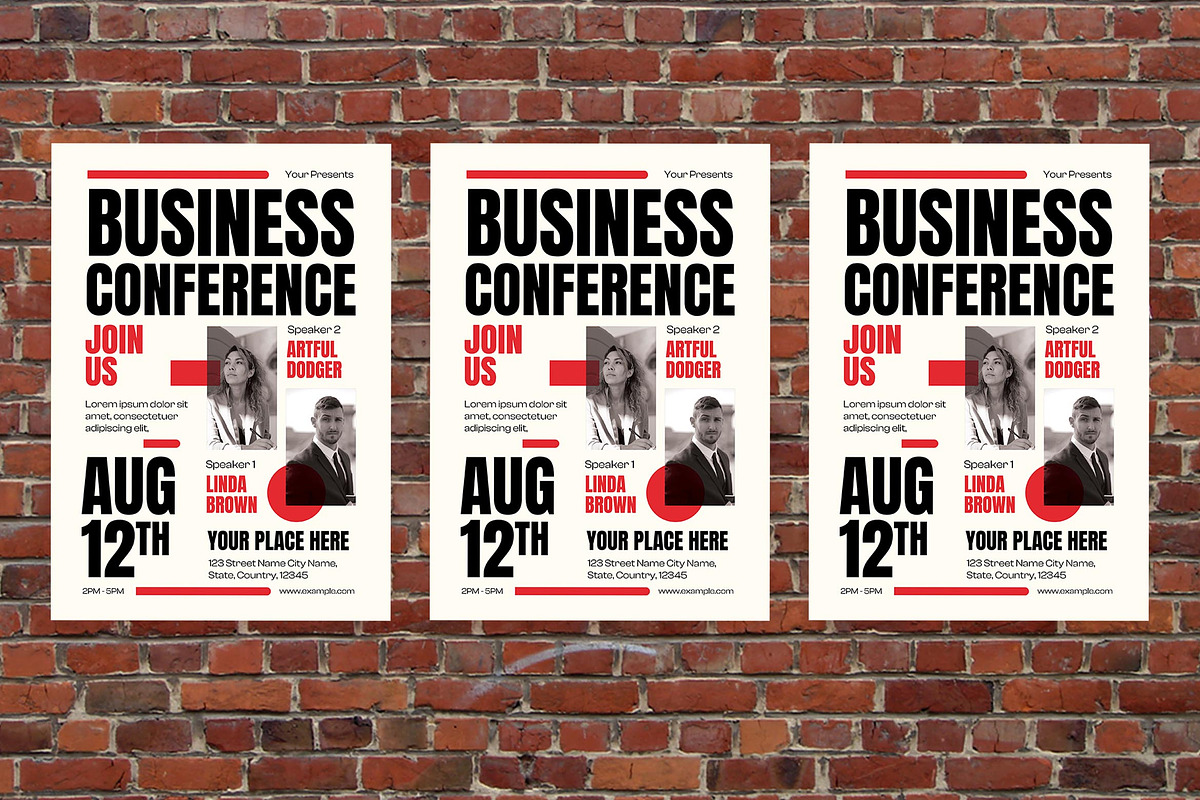 Modern Business Conference Flyer Set, a Flyer Template by Aiyari Graphic (Photo 3 of 3)